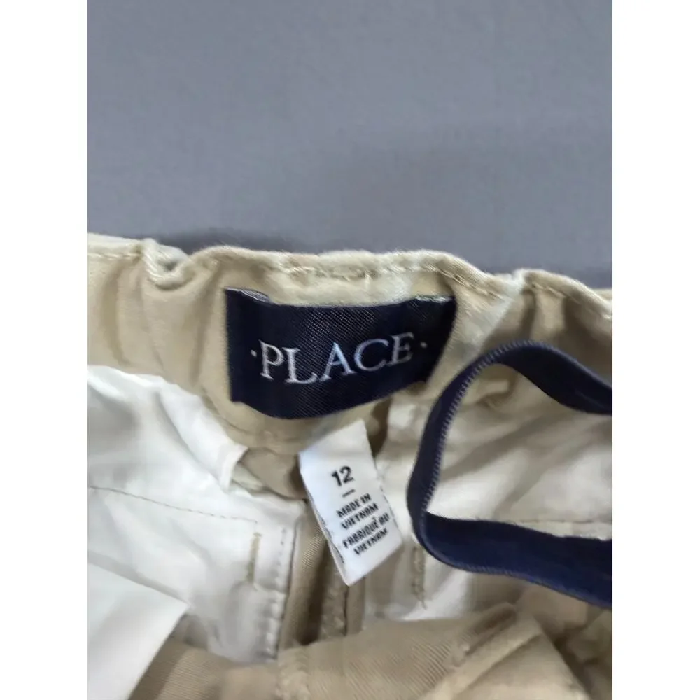 The Children's Place Boys 12 Khaki Pants adjustable Regular Fit School Uniform
